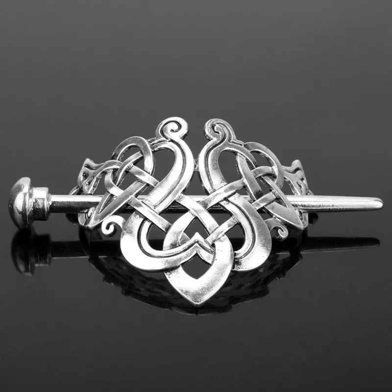 Women Celtic Hair Slide Hairpins Viking Celtic Hair Clips Celtic Knot Hair Stick Metal Hair Barrette Hair Pin Retro Hair Accesso