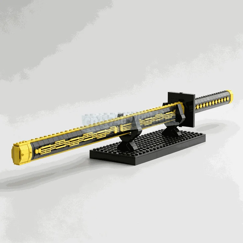 Rompecabezas Personalizado Modelo Espada Seji Dorada de 1018 Piezas, Bloques de Construcción Educativos para Ensamblaje Creativo DIY, Réplica Coleccionable, Regalo