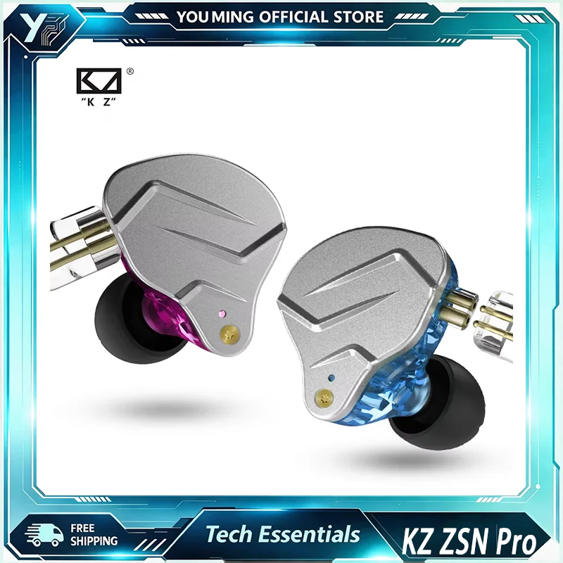 Audiophile Headphone Wired - Auriculares KZ ZSN PRO In-Ear 1BA+1DD