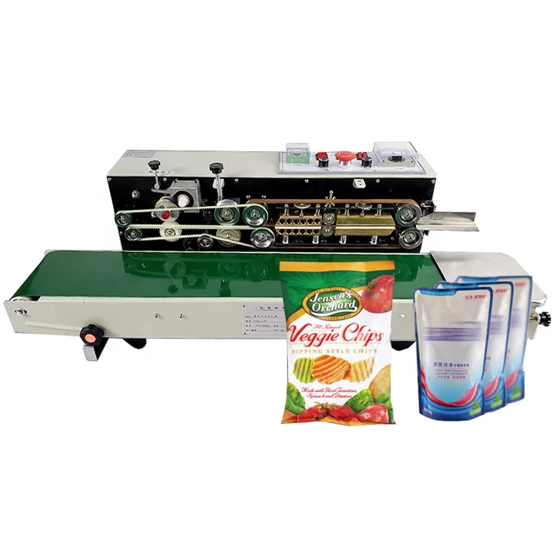 Continuous Band Sealer Automatic Horizontal Sealing Machine Package Plastic Bag Band Packing Sealer