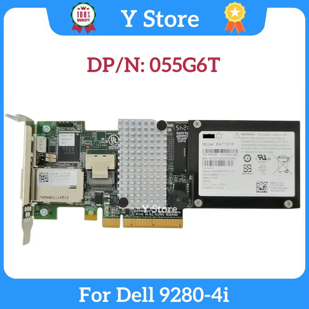 

Y Store For LSI For DELL MegaRAID 9280-4i 4e 4 Int 4 Ext SAS/SATA 6G RAID Card 55G6T 055G6T Fast Ship