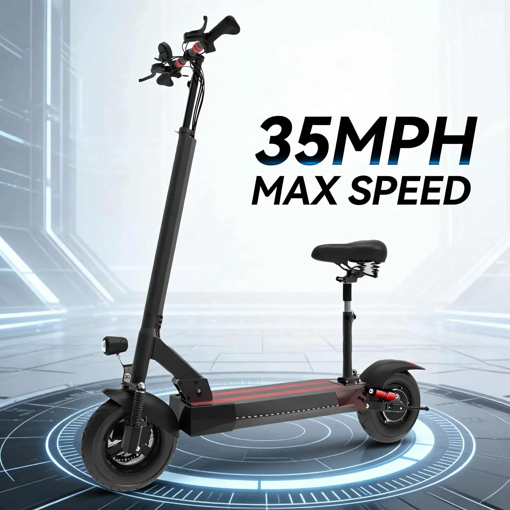 

X48SE Electric Scooter for Adults, 48V 1000W Motor, 35 MPH Top Speed, LCD Display, Foldable Commuting E Scooter with Seat