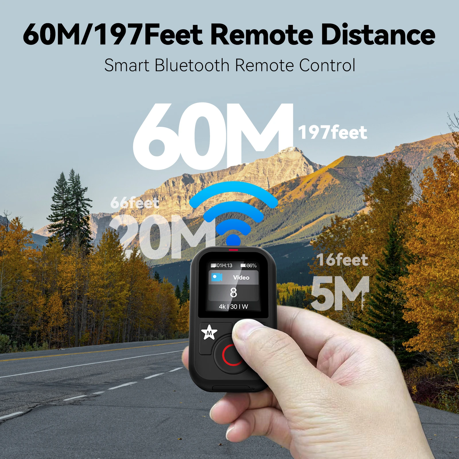 T13ควบคุมระยะไกลผ่านบลูทูธ telescopin ใหม่กันน้ำพร้อมสายรัดข้อมือสำหรับ GoPro HERO 13 12 11 10 9 8อุปกรณ์เสริมกล้องแอคชั่นสูงสุด