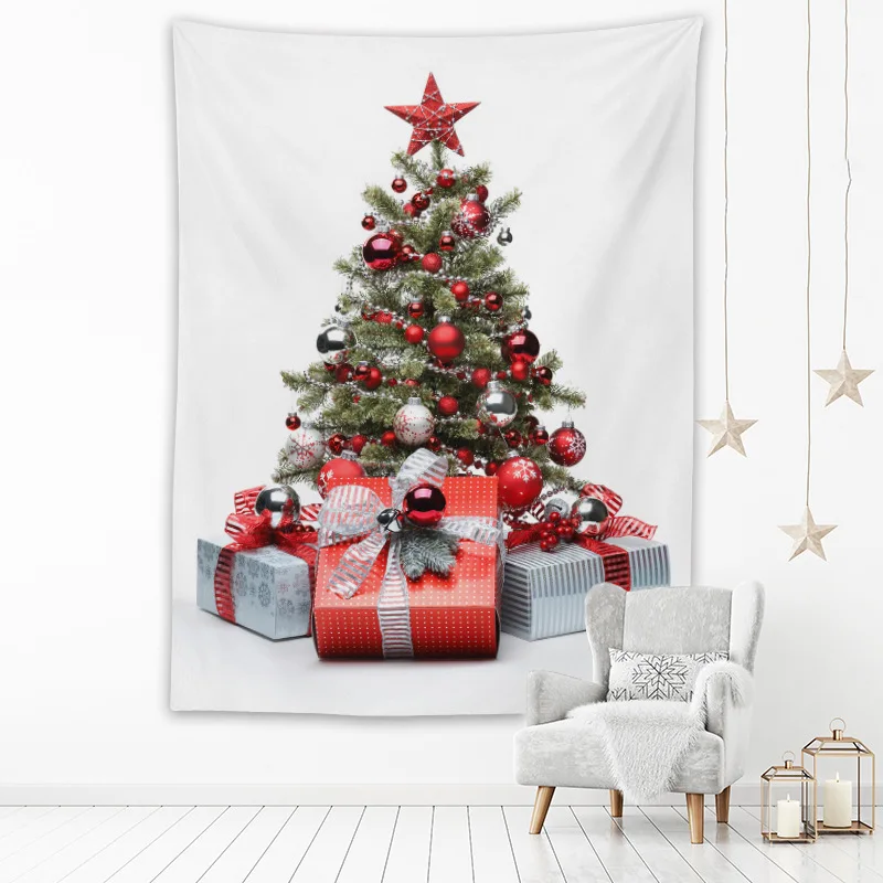 Christmas Tree Tapestry Poster Blanket  Home Classroom Party Banner Wall Hanging Art Deco  Decor