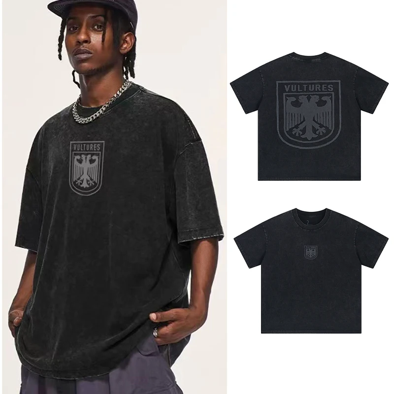 Новинка, футболка Chaopai KANYE vulye для мужчин и женщин, футболка в стиле оверсайз с эффектом потертости, лучшее качество, 1:1