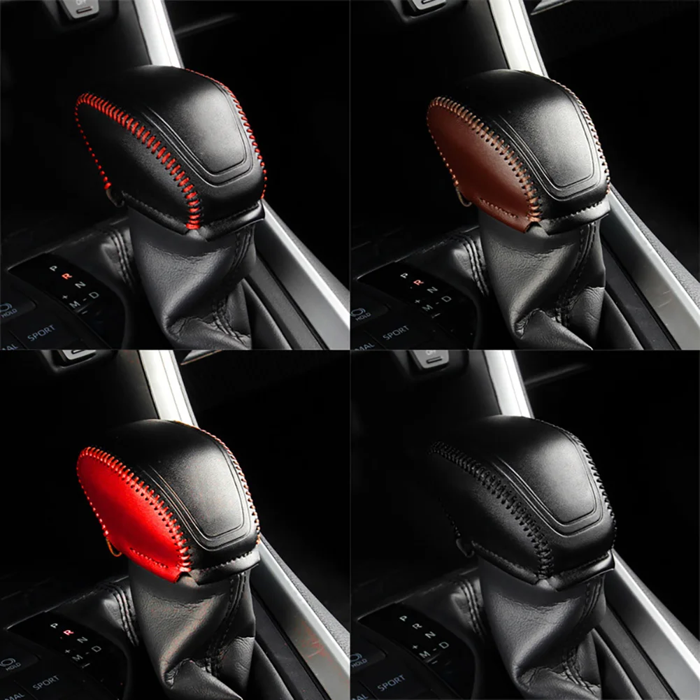 For Toyota RAV4 XA50 2020 2021 2022 2023 Car Gear Shift Head Collars Car Shift Knob Cover Protection Accessories PU Leather