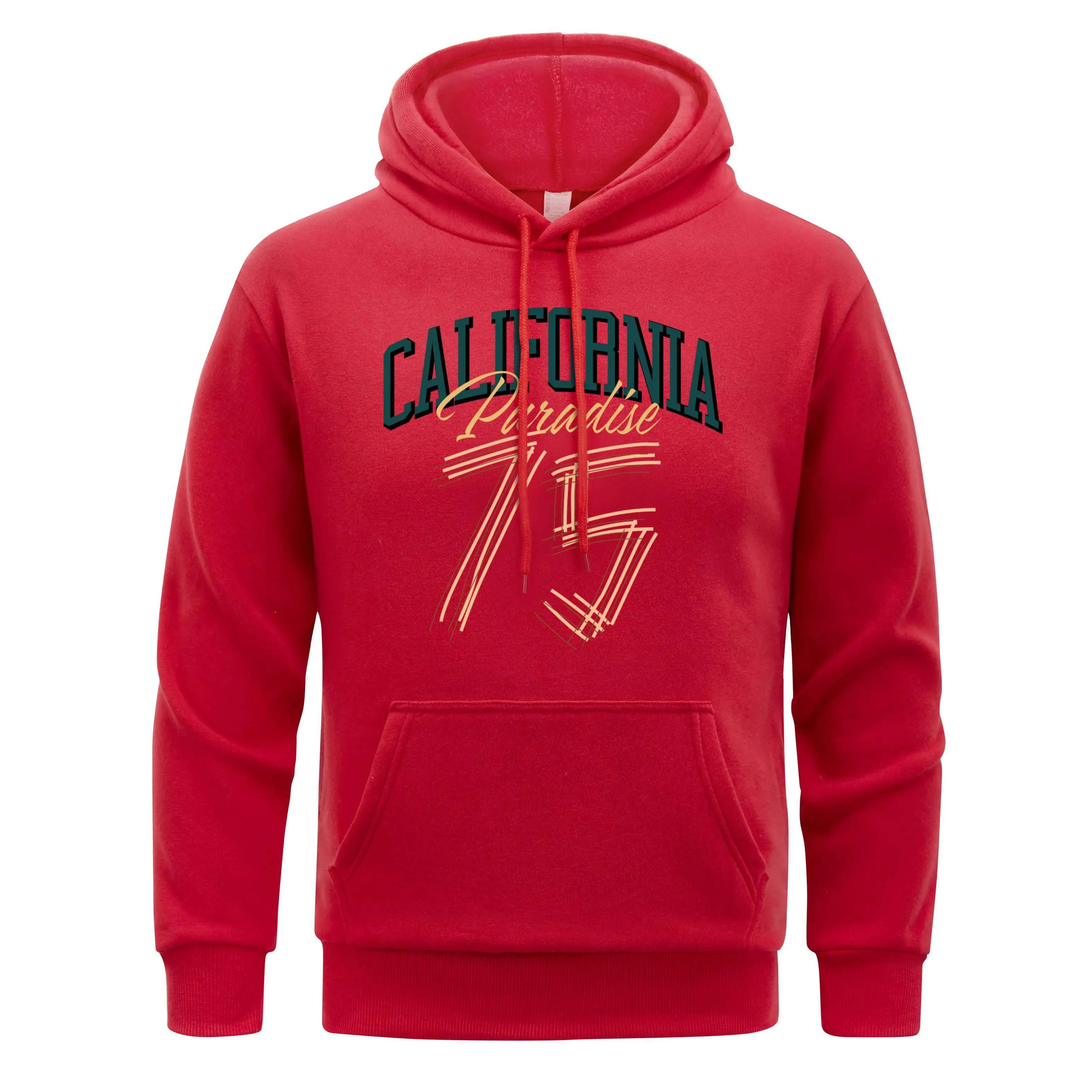 The Southwest California Hooded Man Pai Adise Hoodies Lucky Number 75 Men Hoodie Soft Spring Autumn Top