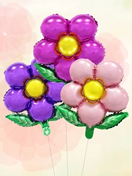 3pcs Flower Balloons Pink Rose Red Purple Flower Balloon Birthday Party Wedding Decorations