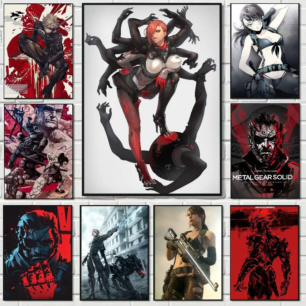 GAME Metal Gear Funny Cute Cartoon Posters Prints Canvas Painting Wall Art Picture Living Room Home Decor