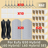 Spare Parts Fit For  L60 Hybrid / L60 Hybrid SES, Eufy G50 Hybrid Vacuum Roller Side Brush Filter Mop Cloth Dust Bag Accessories