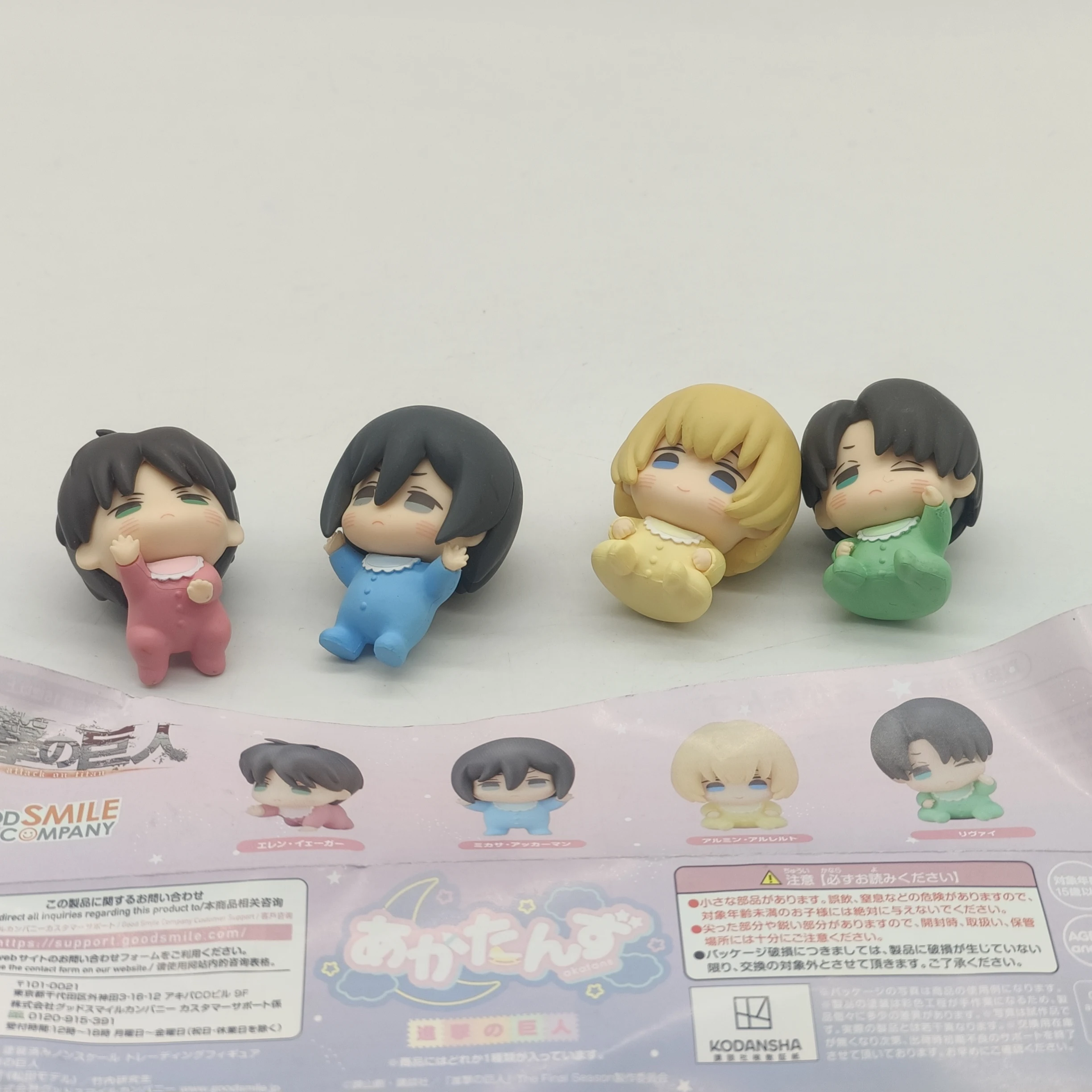 Gashapon Attack on Titan Anime Figures  Eren Jaeger Mikasa Ackerman Armin Arlert Levi Action Figure Model Kids Toy