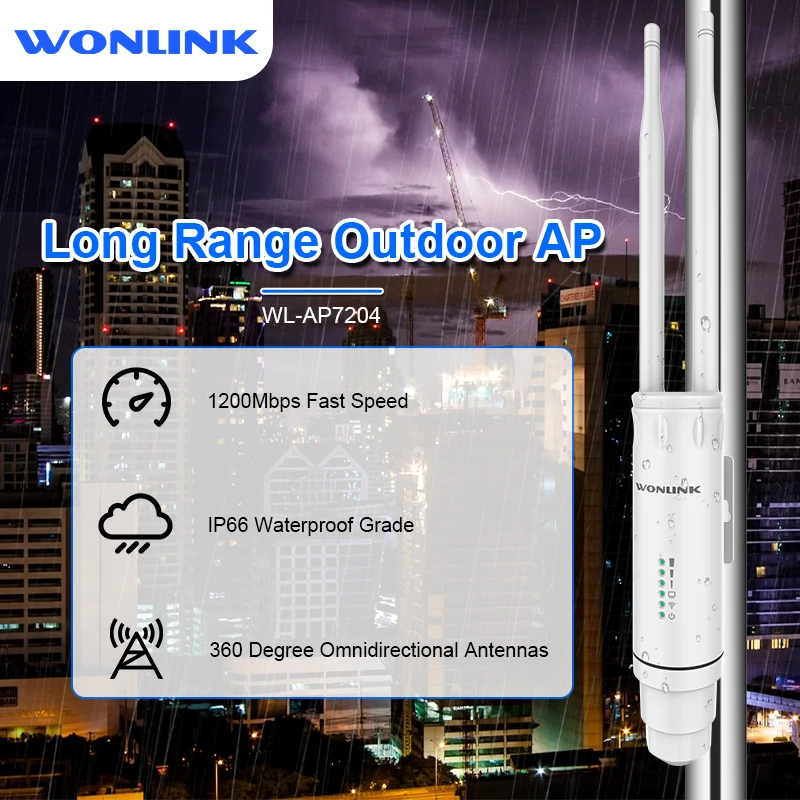 High Power AC1200 Outdoor Access Point Wifi Router /Repeater/AP 5G+2G Weatherproof Long Range Omnidirectional Wifi Antena Extend