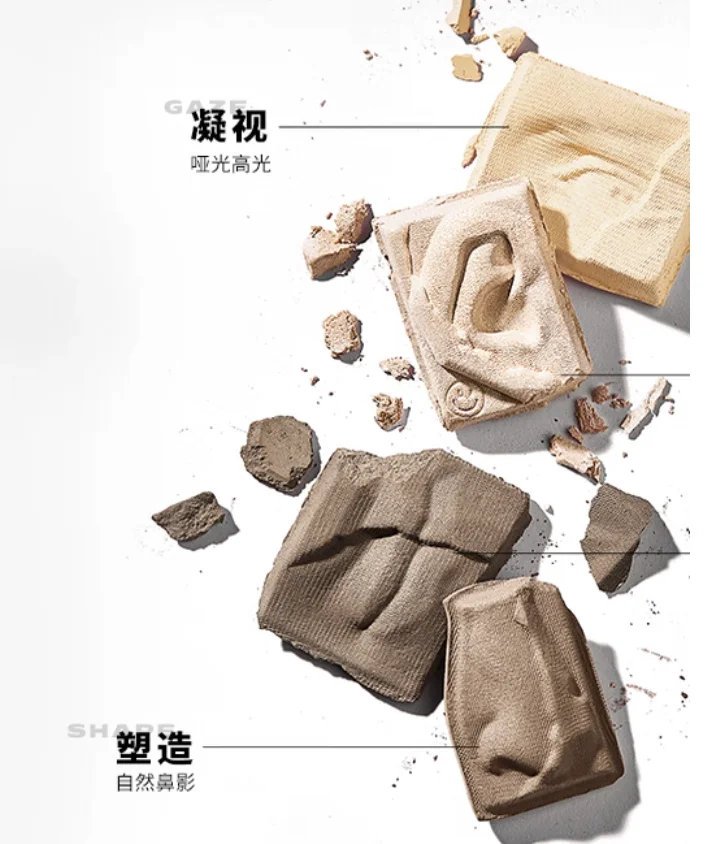 Little Ondine Scultura Tavolozza di contorni e evidenziati Tavolozza di contorni di bellezza decente chic Cosmetici multiuso per il trucco del viso