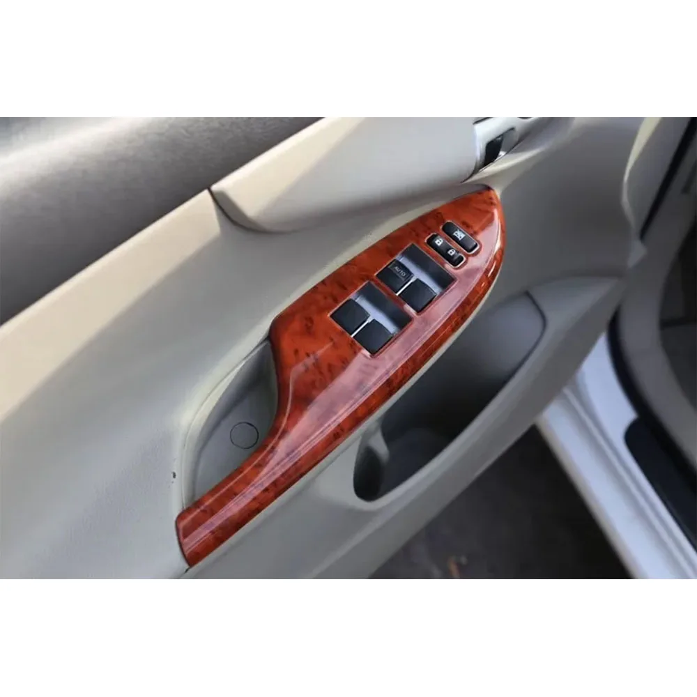 New Car Styling For Toyota Corolla 2007-2013 LHD and RHD Door Armrest Window Lift Switch Cover Trim ABS Stickers