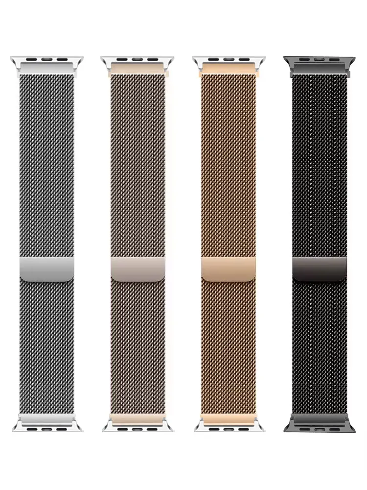 Milanese-Armband für Apple Watch S12 46mm 42mm 44 45mm 38 40 41mm Magnetisches Armband iWatch 11 10 9 6 5 SE 7 8 Ultra 4 49mm