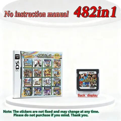 23 in 1/482 in 1 MULTI CART Super Combo Video Games Cartridge Card Cart for DS NDS 3DS XL 3DSXL 2DS NDSL NDSI