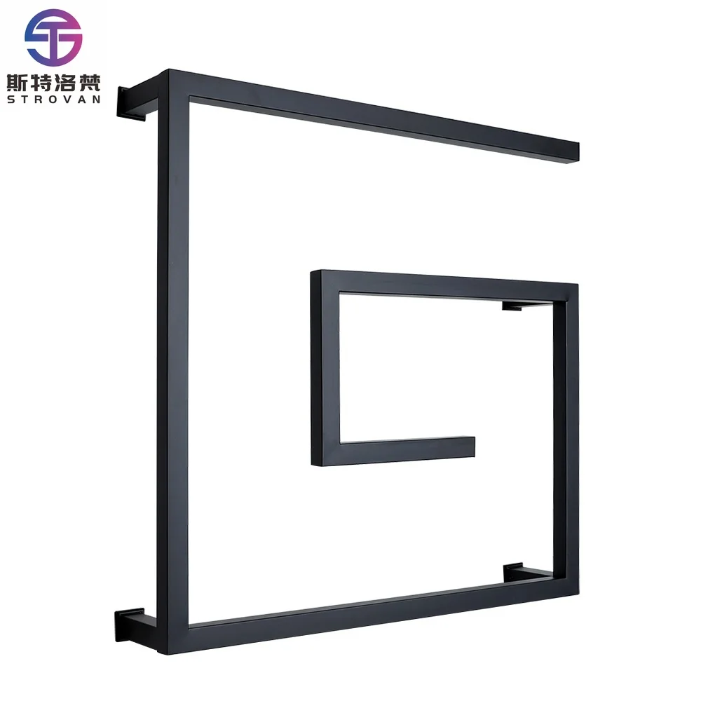 

Stainless Steel Heating Towel Rail Electric Towel Warmer Black