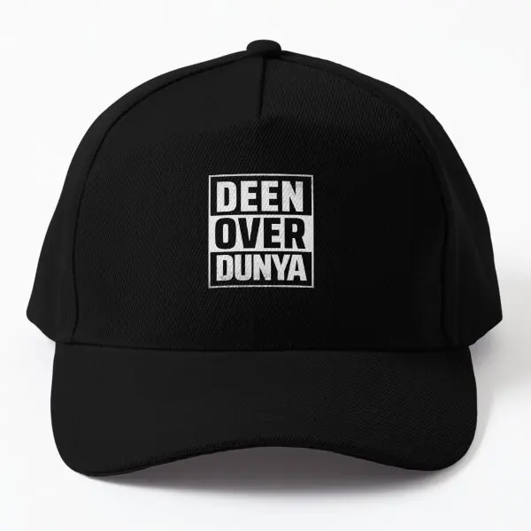 Deen Over Dunya Islamic Art Quotes  Baseball Cap Hat Solid Color Spring  Casual Women Casquette Czapka Mens Sport Hip Hop