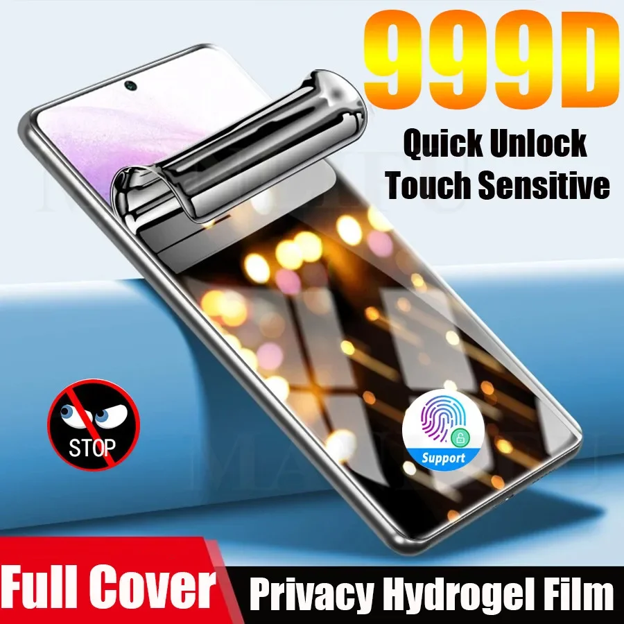 

3D Curved Privacy Anti Glare Hydrogel Film for Samsung Galaxy S21 S22 Ultra 5G S20 S10 Note 9 10 Plus Aanti Spy Screen Protector