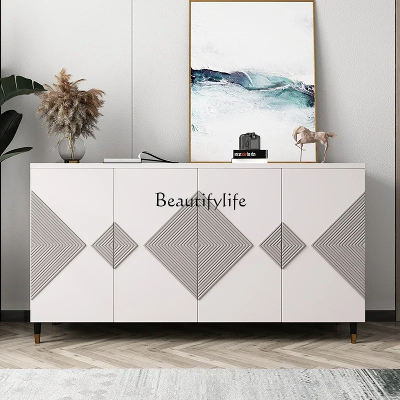 

Light luxury modern simple entrance solid wood large-capacity storage shoe cabinet decorative cabinetL