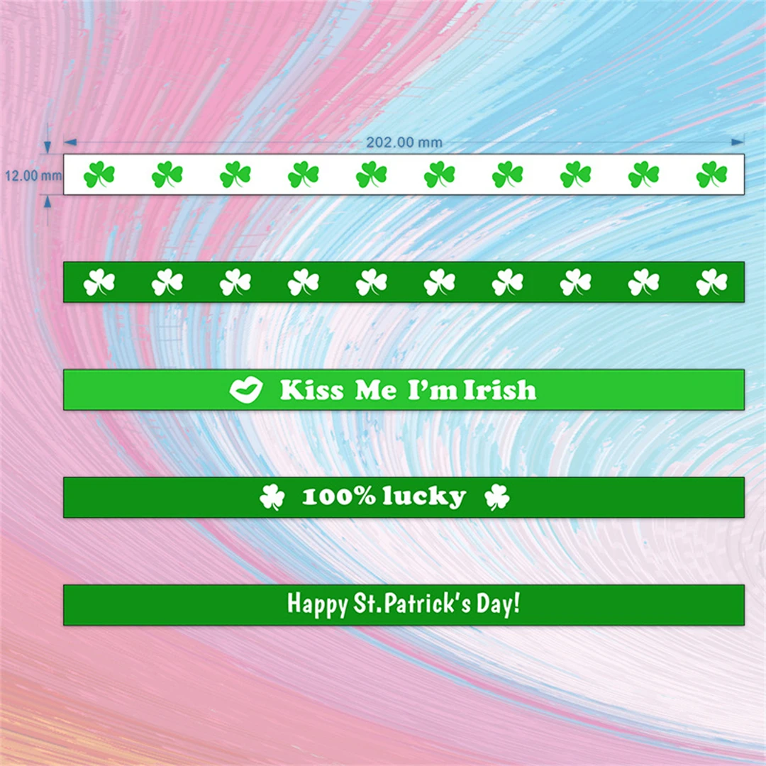 St. Patrick\'s Day Shamrock Bangle Bracelets Green Irish Rubber Wristbands Bracelet for Kids School Party Favors Supplies