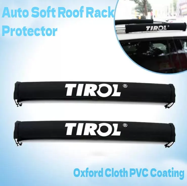 2x Auto Soft Roof Rack Covers Protector Universal Car Surfboard Kayak Carrying Luggage Ladders Surfboards Canoe Roof Rack Black