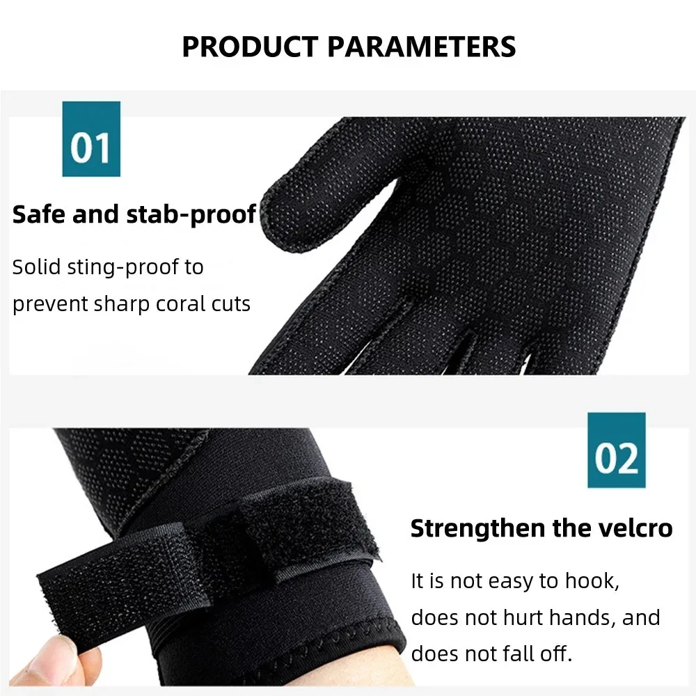 Guantes pesca submarina 3mm antideslizantes – Resistentes a cortes - imagen 5