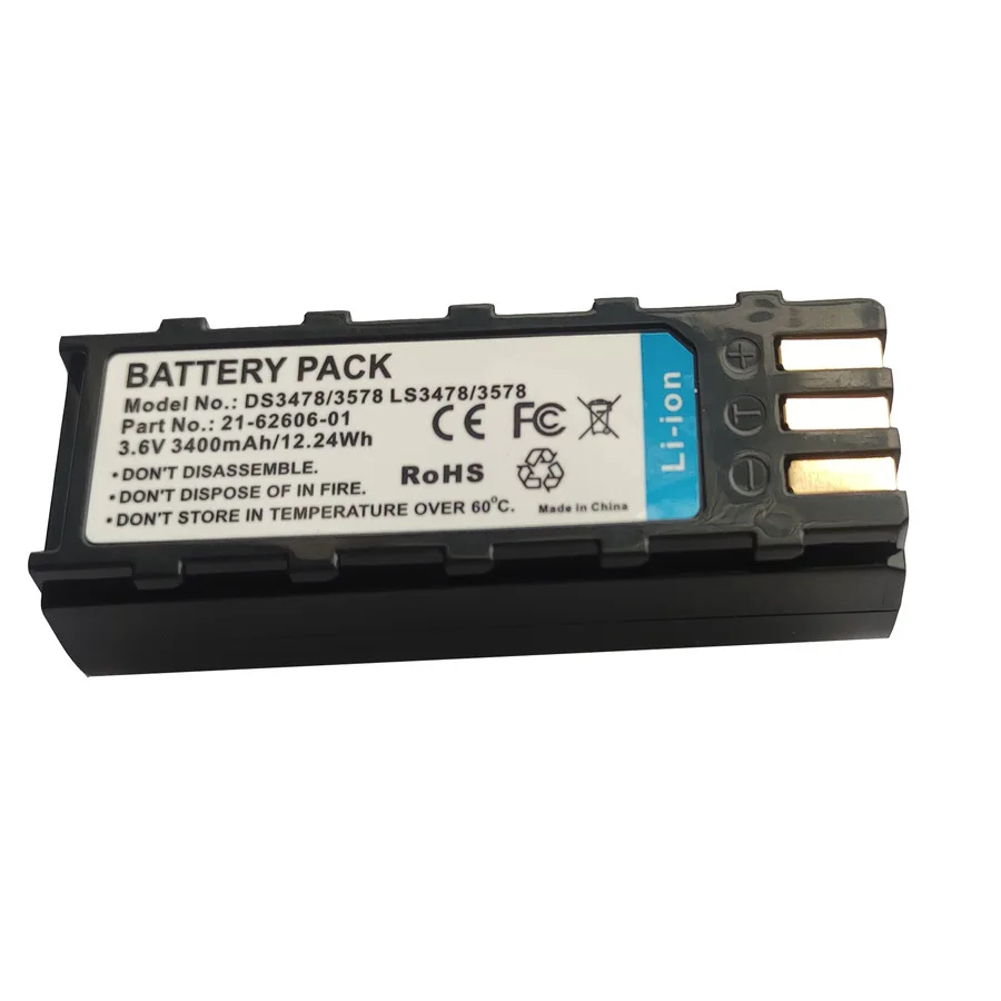 3.6V 3400mAh SL-SY3578 Li-Ion Battery for Symbol DS3478 DS3578 LS3478 LS3578 Data Collector Compatible 21-62606-01