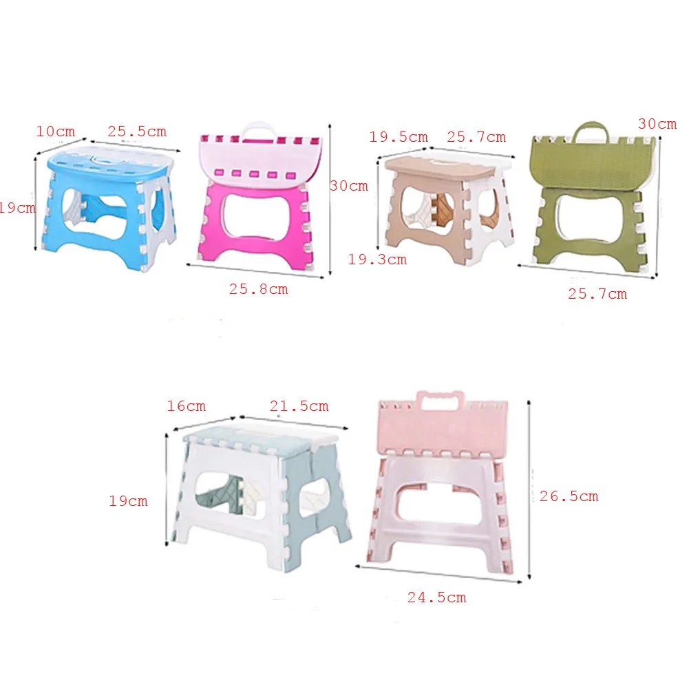 Folding Home Kids Children Plastic Step Stool Portable Folding Chair Small Bench Stool  Living Room Furniture Home Furniture