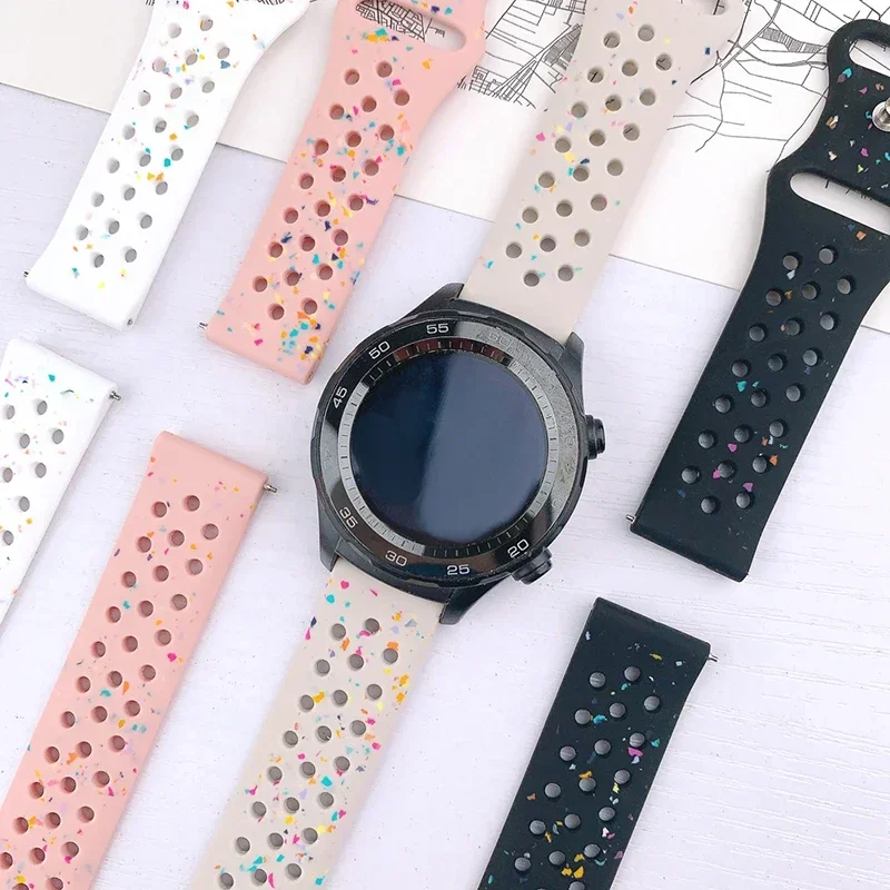 20mm Band For Samsung Galaxy Watch 4/5/6 44mm 40mm 5 Pro 45mm Silicone Bracelet correa Galaxy Watch 6 classic 47mm 43mm strap