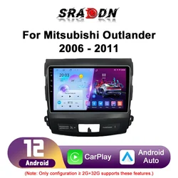 For Mitsubishi Outlander 2006-2011 Peugeot 4007 Citroen C-Crosser Car Radio Android Multimedia Player Carplay Screen Auto Stereo
