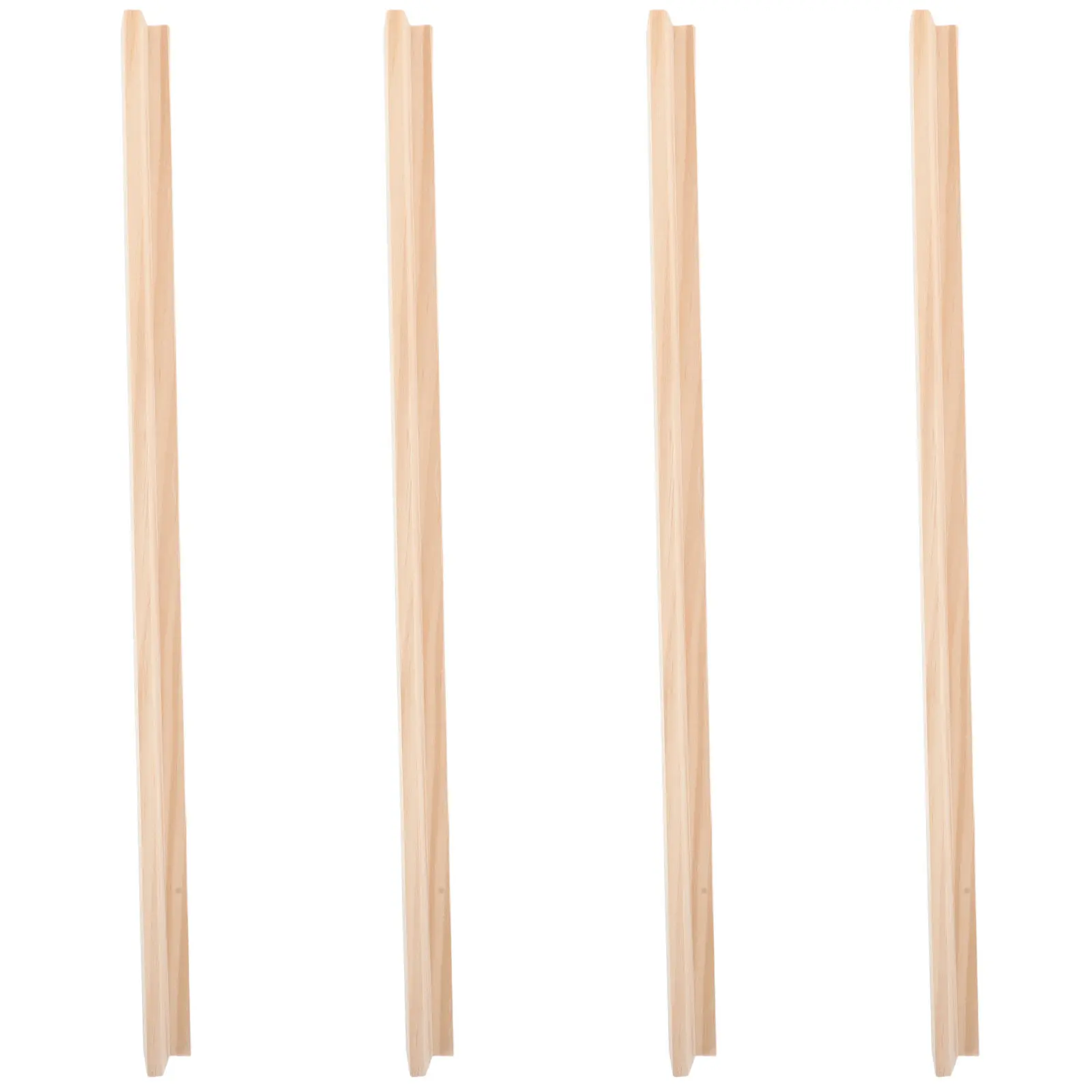 

Набор из 4 неокрашенных деревянных подставок для домино, однорядные держатели для плиток мексиканского поезда и маджонга, подставки для демонстрации игровых фишек