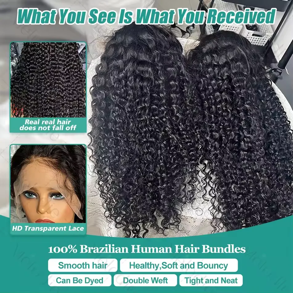IRoshion Curly 220% 30 42 Inch HD 13x6 Lace Front Human Hair Wigs Loose Deep Wave 13x4 Lace Frontal Wig 5x5 Glueless Closure Wig