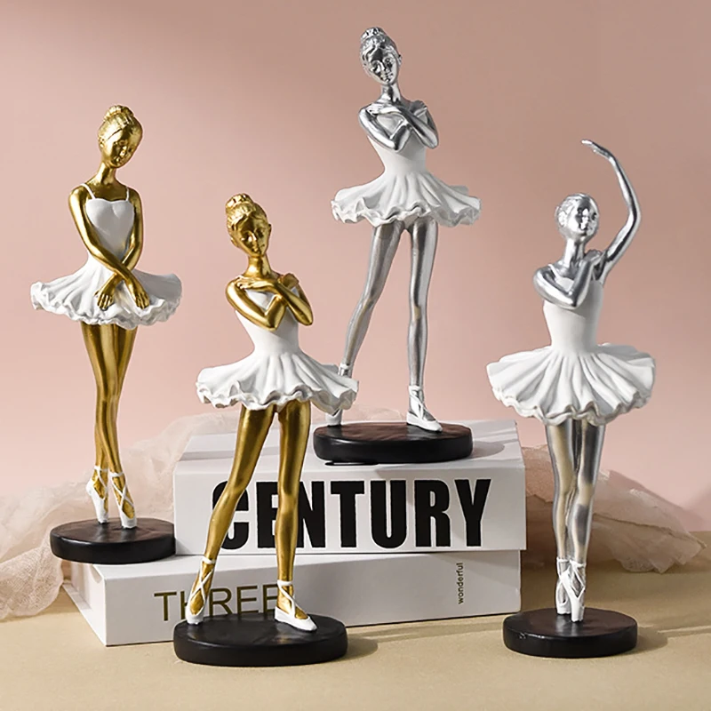 

Ballet Girl Resin Ornaments Figure Sculpture Crafts Living Room Office Bookcase Dancer Ornaments Home Decoration Birthday Gifts