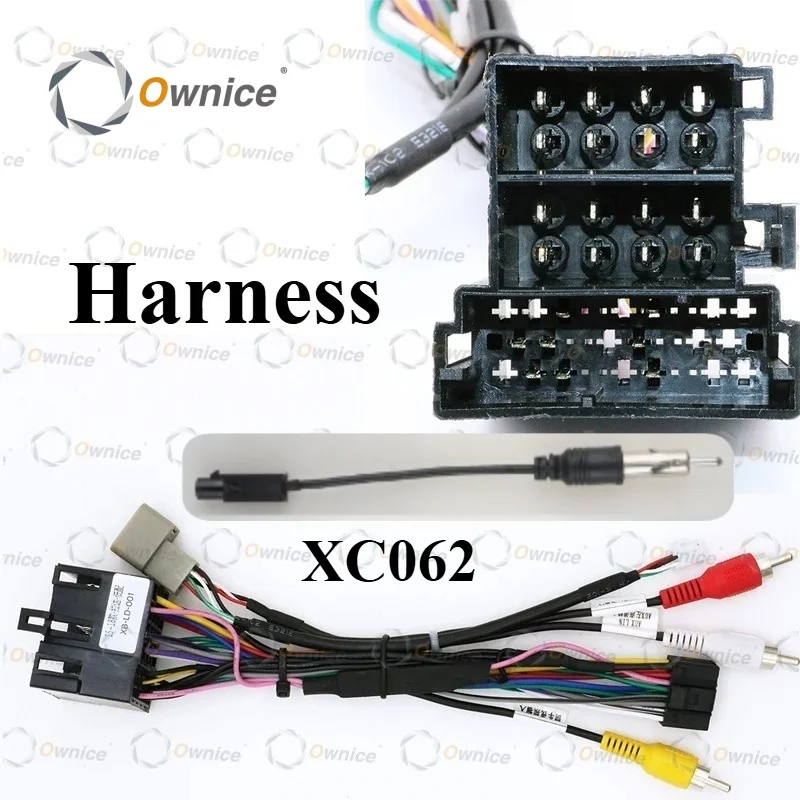 Ownice Car Radio Cable 16-pin Power Wiring Harness Android Head Unit Connector for 2007 - 2019 LADA Priora Vesta Cross Sport