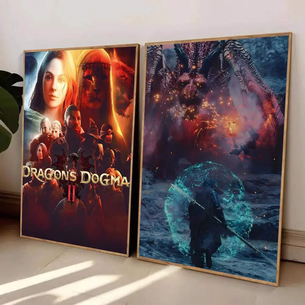 حار شعبية لعبة فيديو التنين Dogma 2 ملصق الفن مع المطبوعات غرفة نوم المنزل غرفة المعيشة الديكور هدية