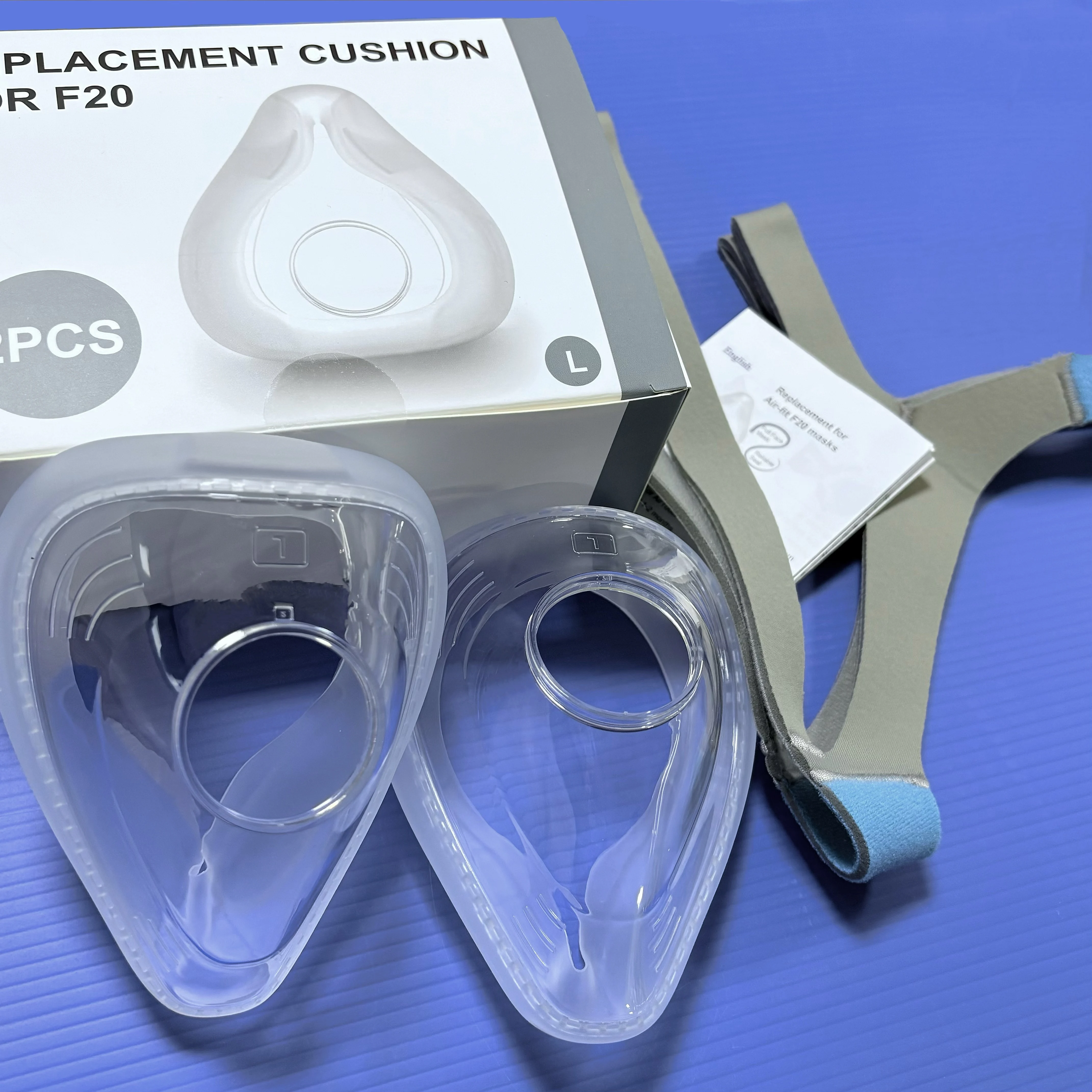 F20 cpap masks, kit with F20 replacement pads and F20 headband replacement parts set, compatible with ResMed F20 accessories.