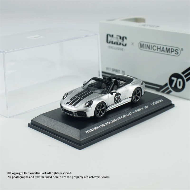 Minichamps 1/64 911 992.2 GTS # 70 2025 Metalowy model pojazdu ze stopu, odlewany ciśnieniowo, kolekcja, prezent na Boże Narodzenie dla chłopca