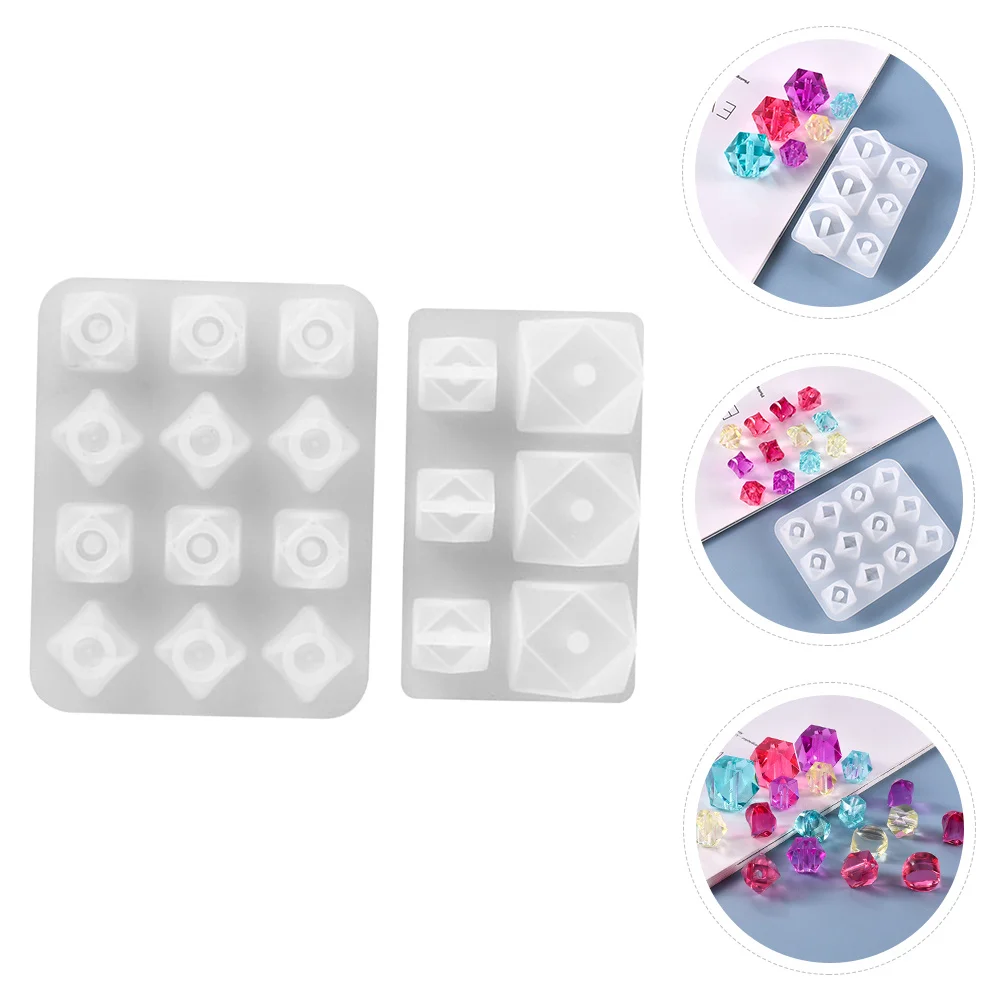 

2Pcs DIY Silicone Bead Mold Jewelry Pendant Molds Resin Casting Beads Making Tools Bead Making Mold Silicone Jewelry Molds