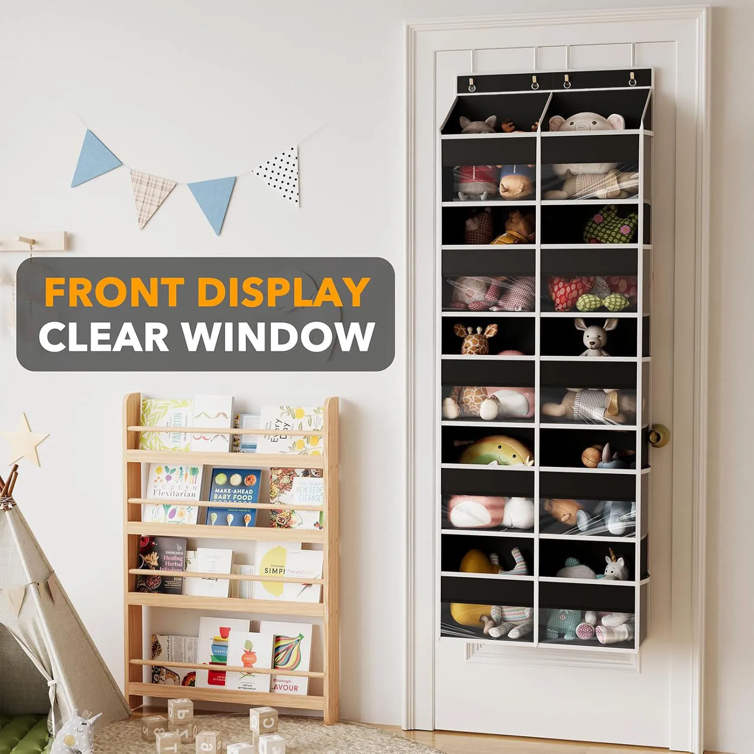 10 Grids Over The Door Storage Organizer Multi Compartment Hanging Closet Organizer Wall Mount Storage Bag Space Saving for Bedr