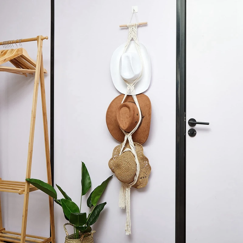 Hat Hangers Boho Hat Rack Hat Hanger Back Of Door Hat Organizer Hanging Hat Decoration