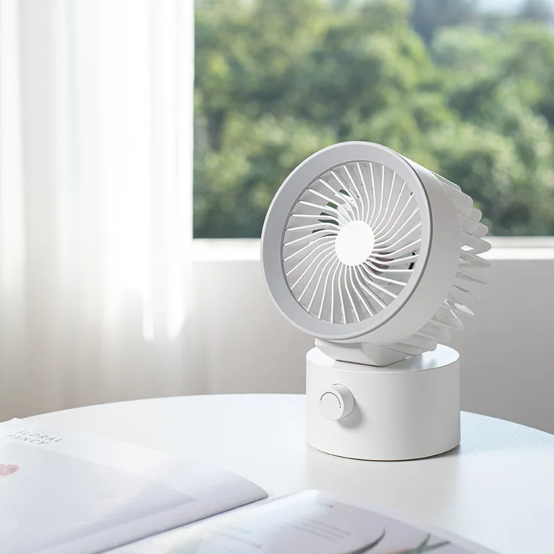 Desktop Cordless Electric Fan,Portable Air Circulation Device,Shaking Head Desktop Wall Mounted Air Cooler,SilentVentilation Fan