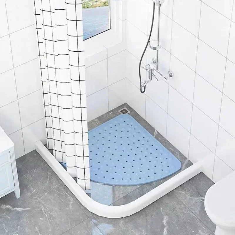 Washable Corner Shower Carpet Non-Slip Bathroom Corner Mats 3 Size Shower Shower Mat  Bathroom Rug Bathroom Mat Set