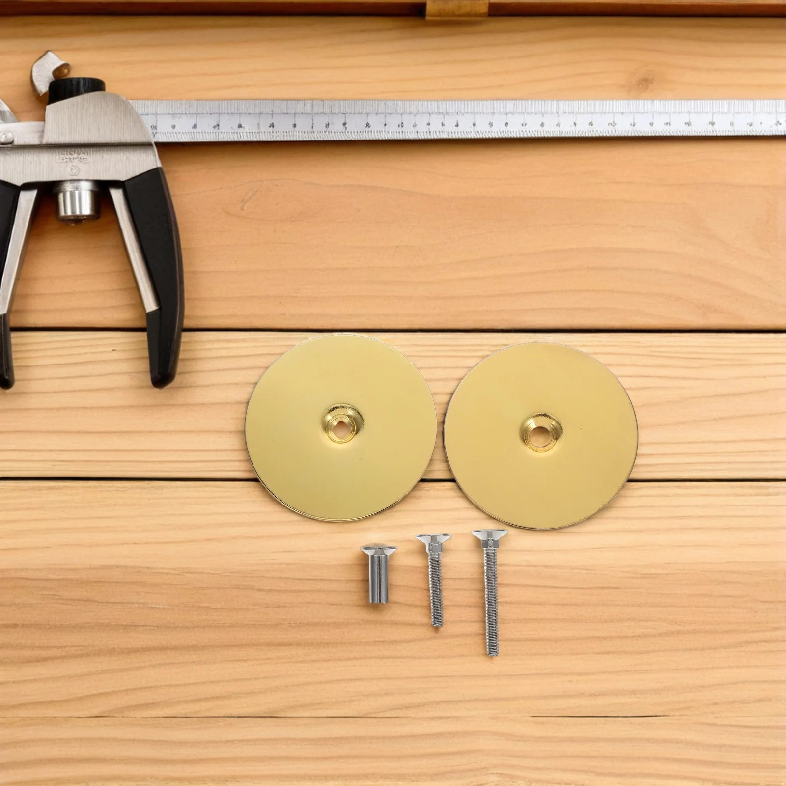 빈티지 스타일 스테인리스 스틸 도어 잠금 구멍 커버 플레이트 1세트, 아파트 도어용 홈 보안 업그레이드 커버