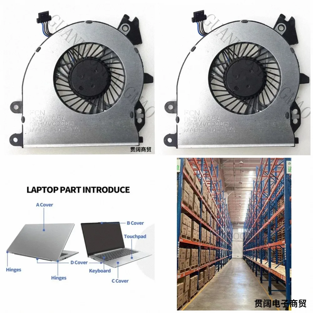 HJY...Original fan suitable for HP ProBook 450 G4 laptop NS65B00-15M23