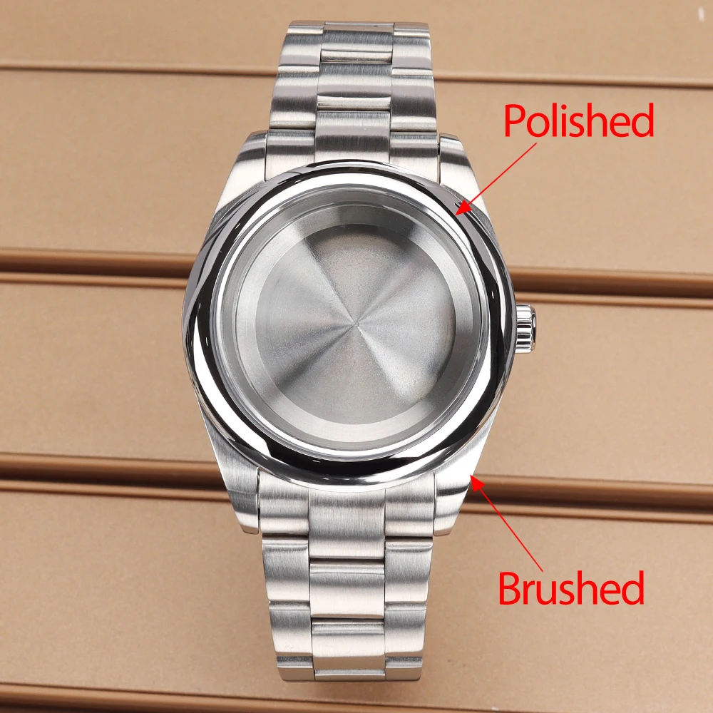 36mm 39mm Polished/Brushed Watch Case NH35 Sapphire Crystal For NH35 NH36 4R Mingzhu DG2813 Miyota8205 8215 Movement NH35 Case image 3