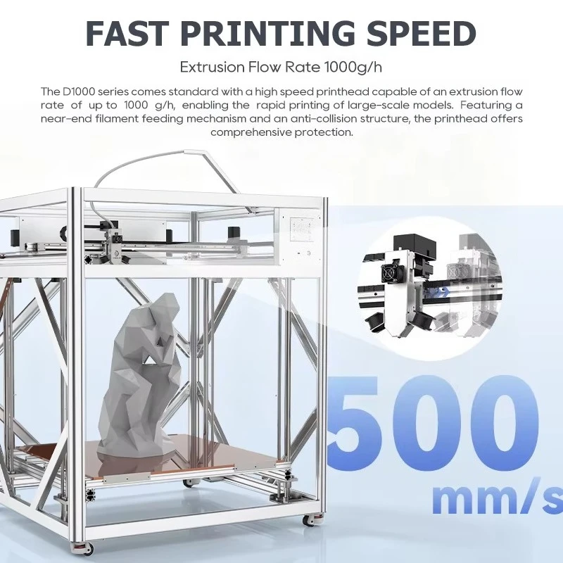 Dual Extruder Industrial 3D Printer Fully Enclosed 60℃ Constant Temp Water Cooling Machine Supports PLA