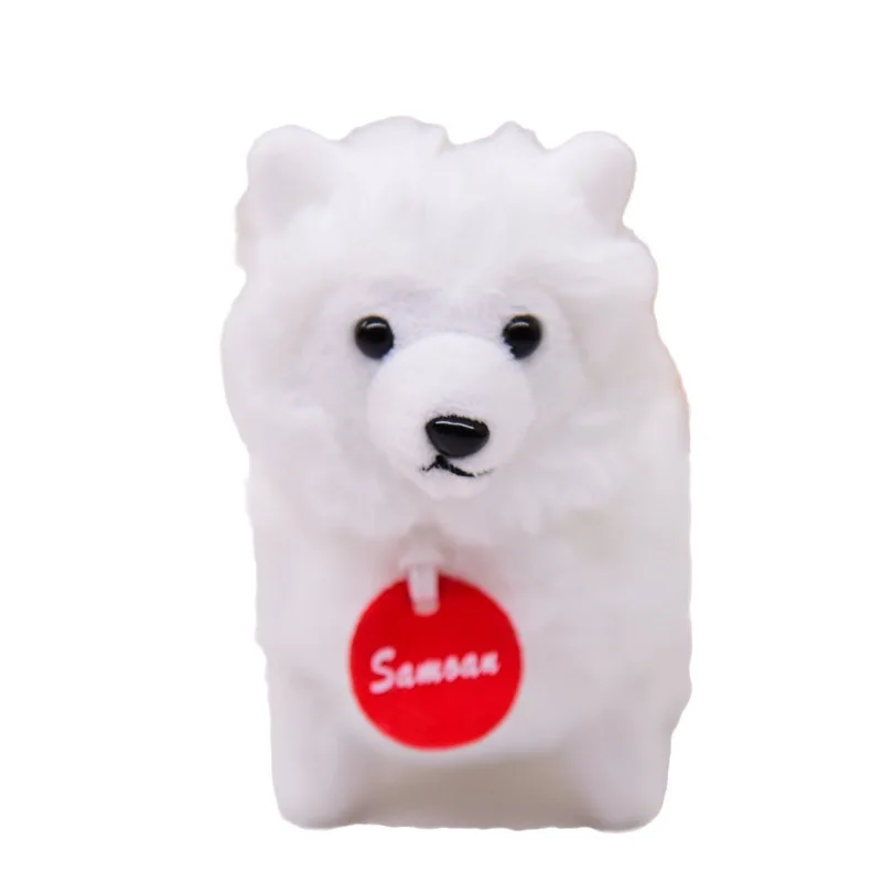 new Cute Trendy Samoyed dog Plush bag pendant lifelike toy soft  fashione white Keychain soft funny decorate birthdaycouple gift