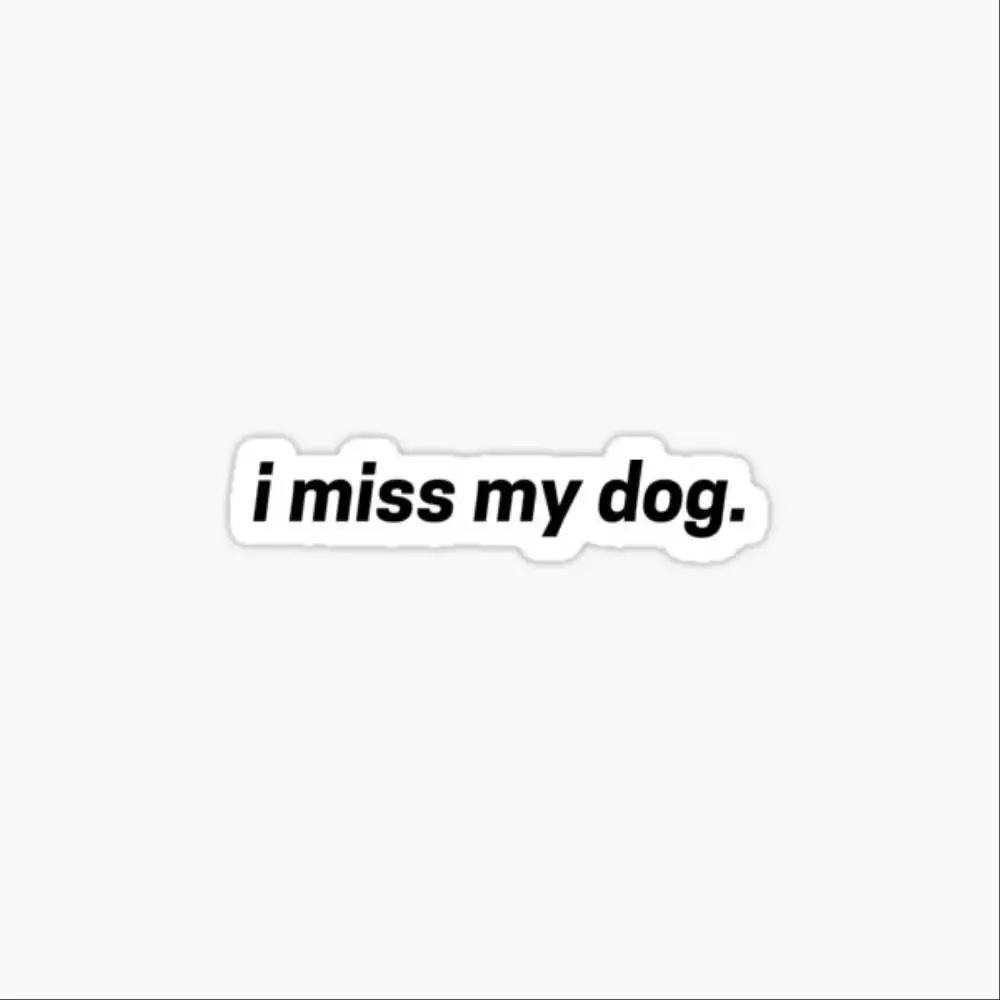 I Miss My Dog. Waterproof Stickers For Decorating Car Windows Motorcycles And Computers.