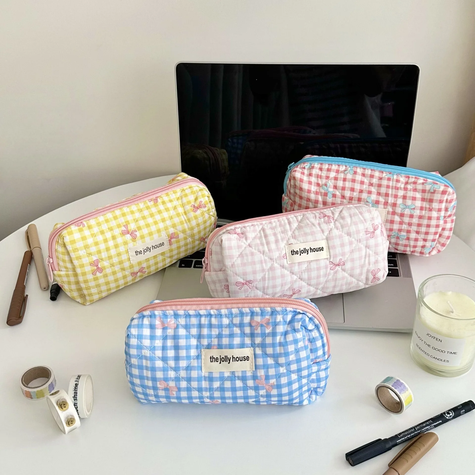 

Large Capacity Bowknot Pen Bag Creative Stationery Pencil Case Student Cosmetic Storage Bag Gift for Students